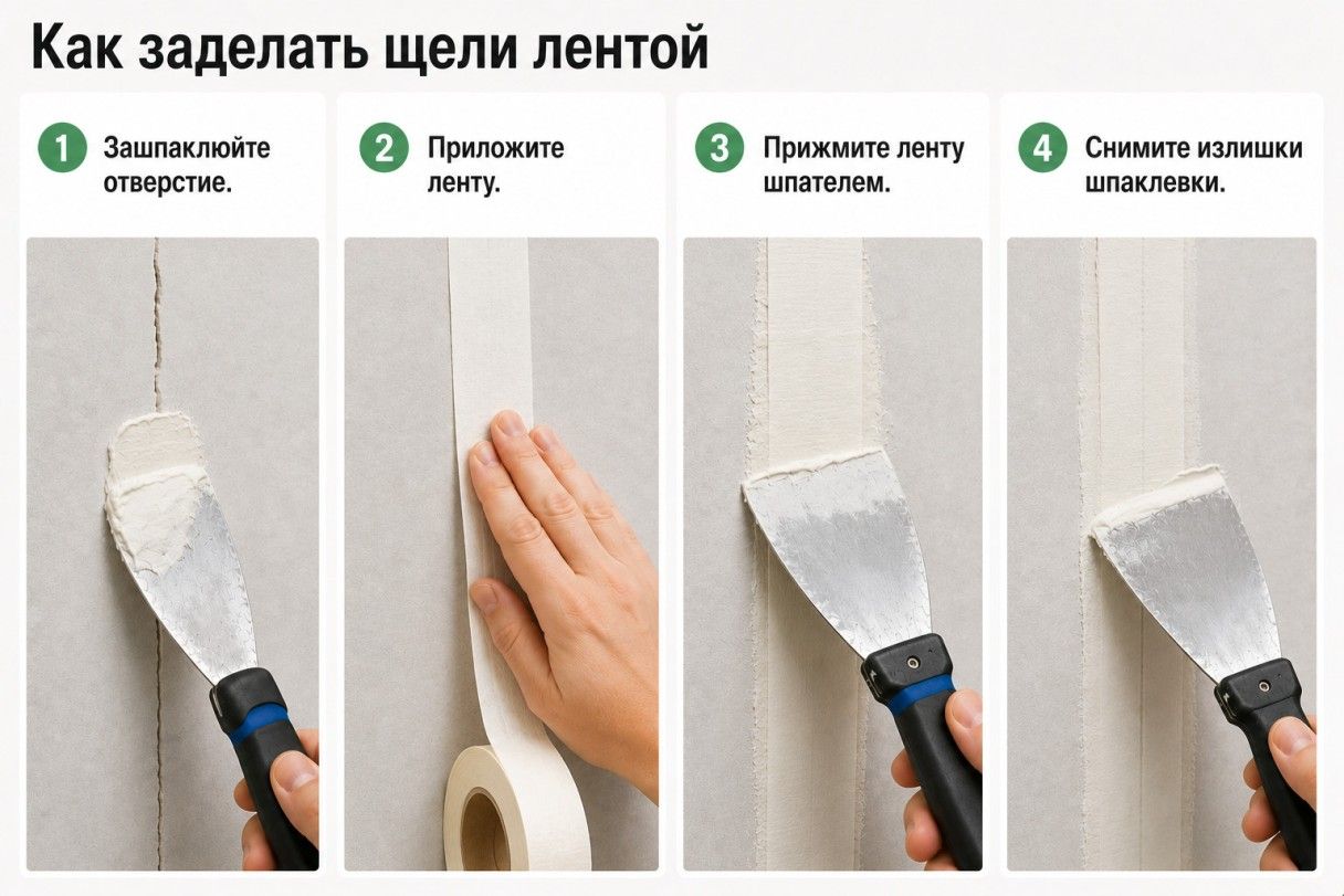 как заделать дыру в гипсокартоне на стене