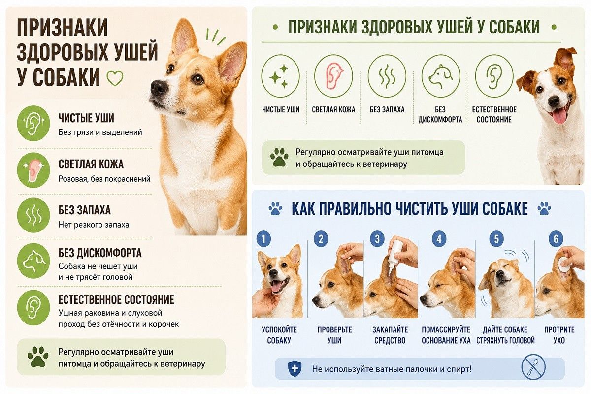 чистка ушей у собак