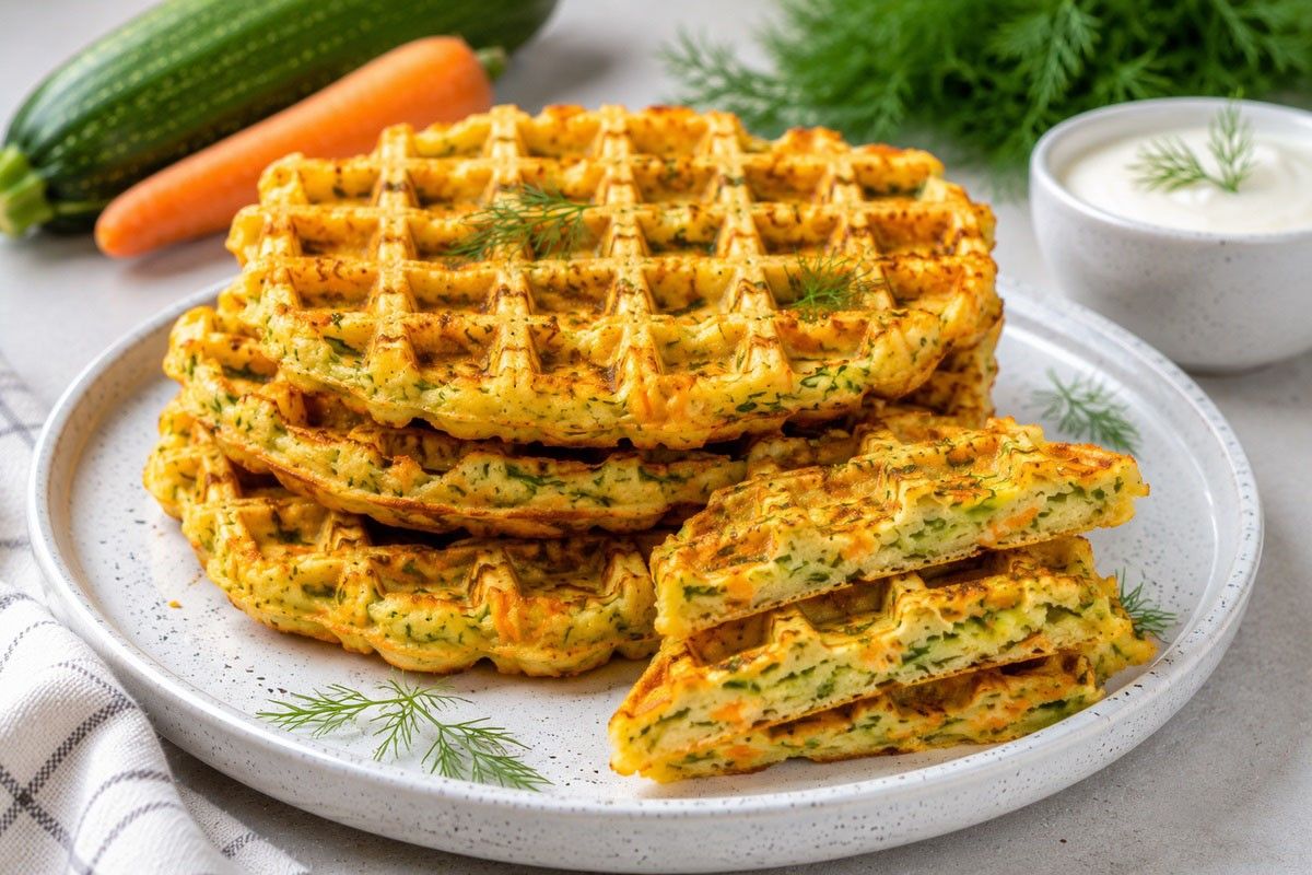 вафли из кабачков морковь