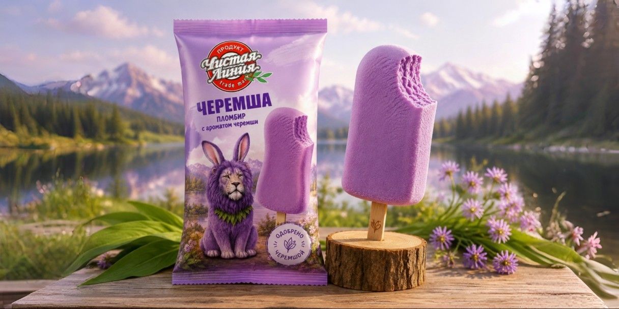 мороженое черемша чистая линия