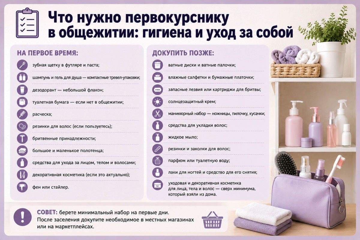 что нужно студенту в общежитие