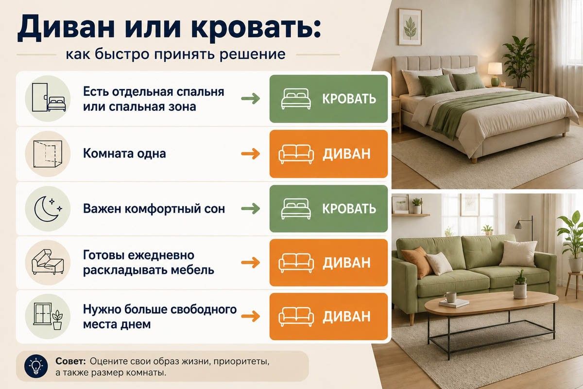 диван и кровать разница