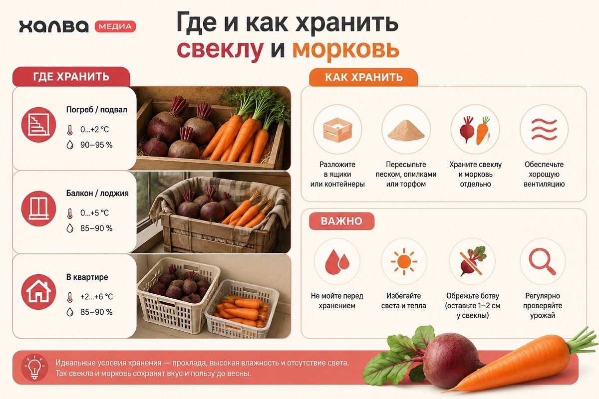 как правильно хранить свеклу