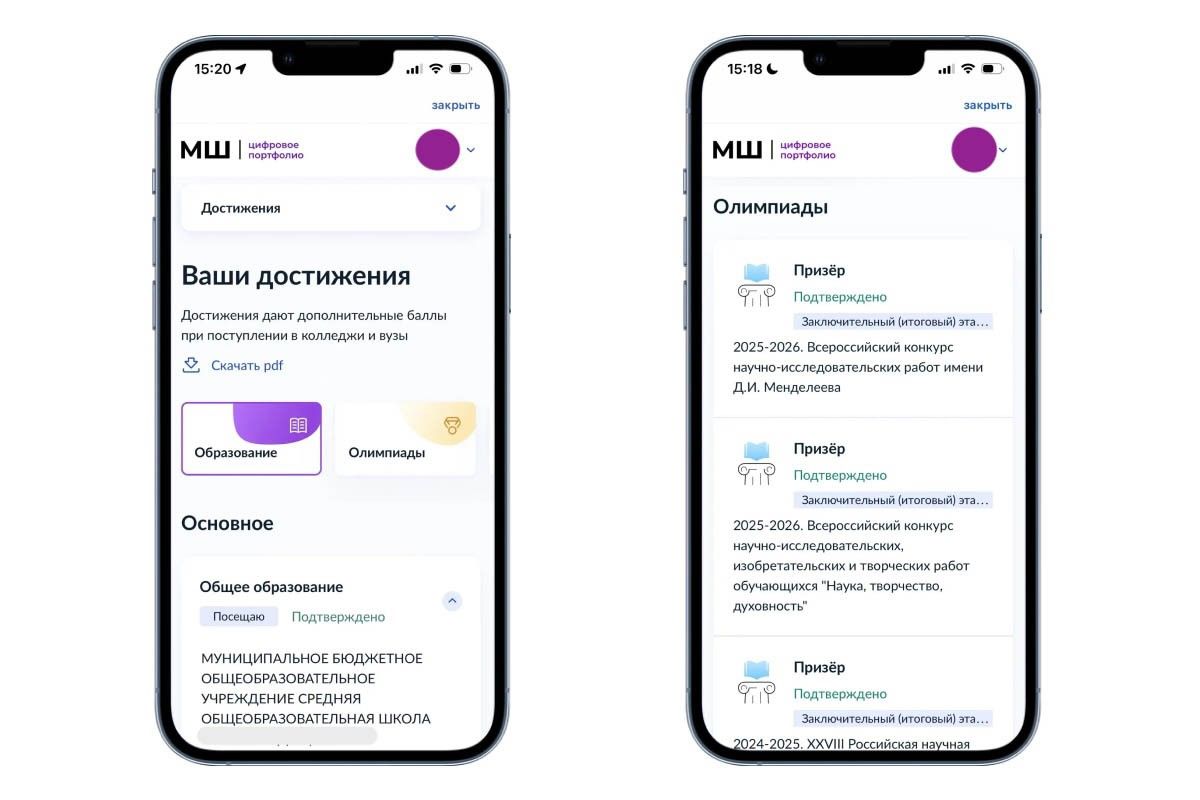 электронное портфолио школьника