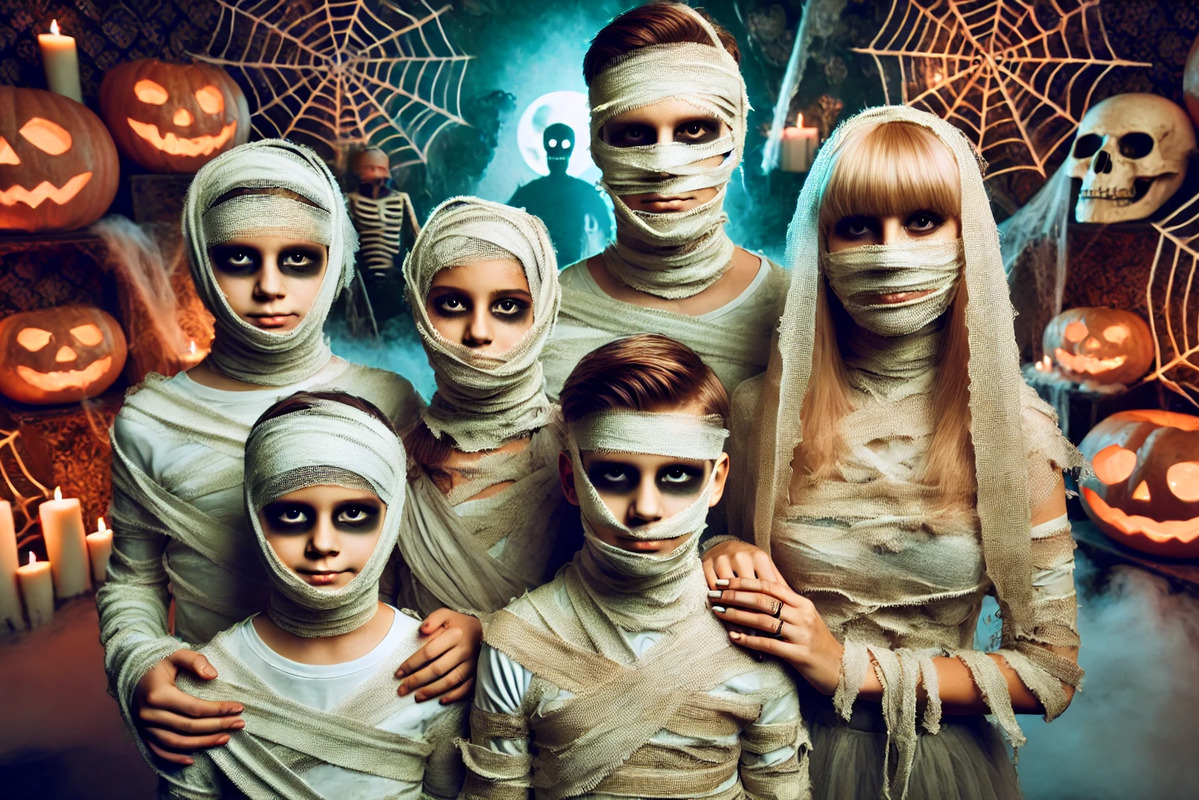 костюм мумии на Хеллоуин