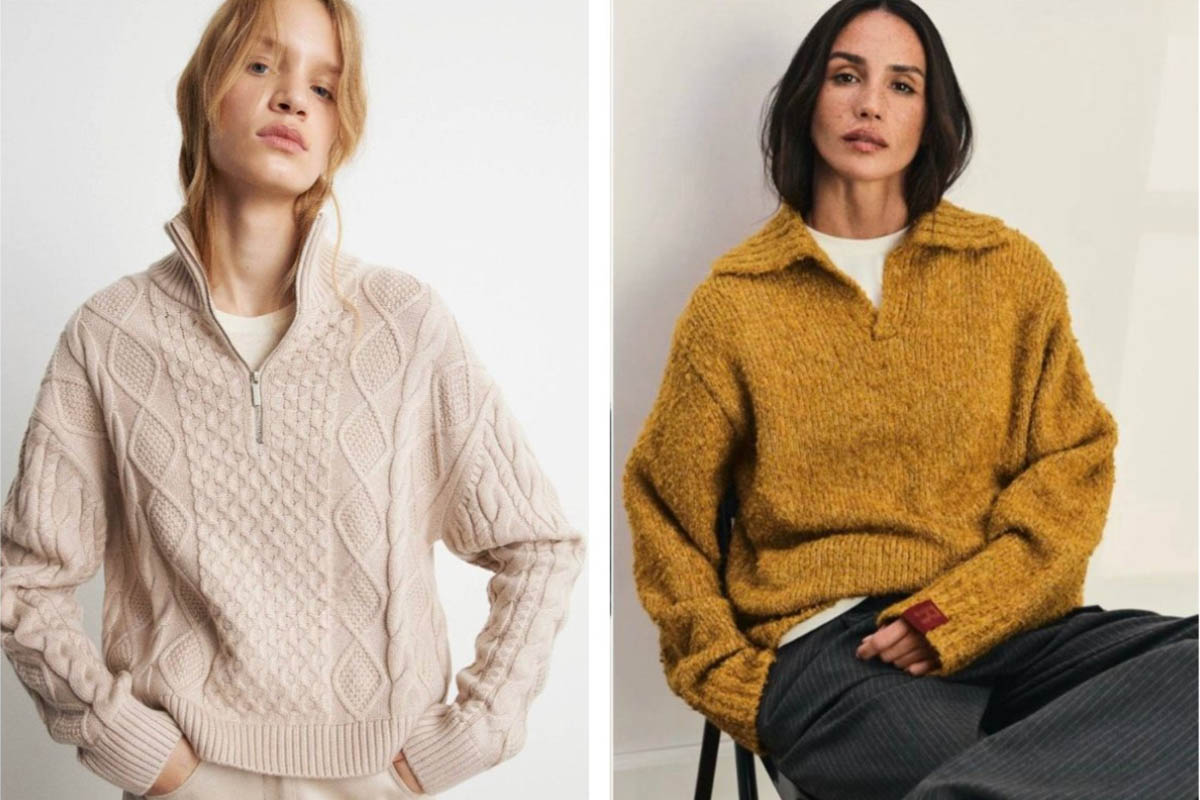 Воротник поло есть в коллекциях многих брендов. Слева — бренд Lime, справа — Zarina. Источник: limestore.com, zarina.ru 