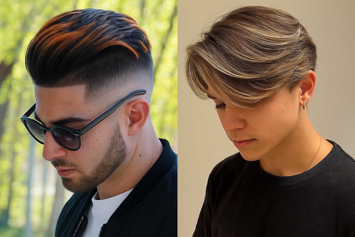 Балаяж прекрасен и на девушках, и на мужчинах. Выбирайте оттенок, отталкиваясь от исходного цвета волос. Источник: нейросеть   