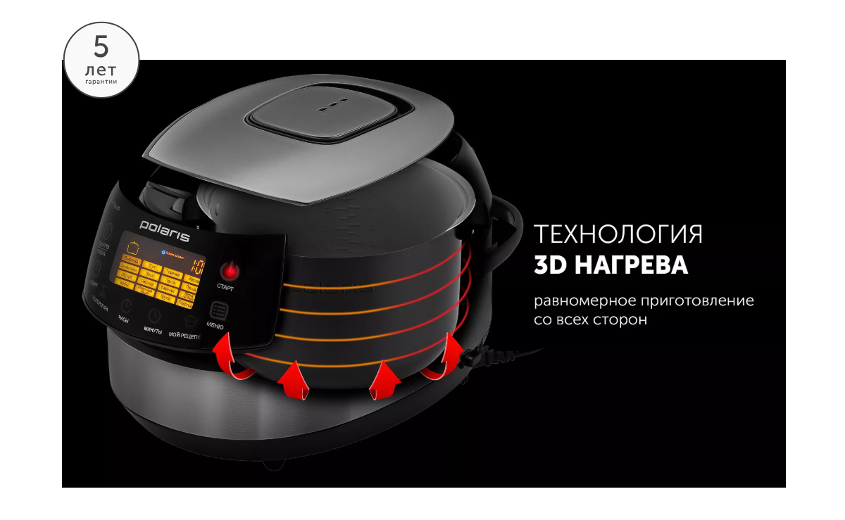 Мультиварка Polaris PMC 0517AD Источник: polaris.ru
