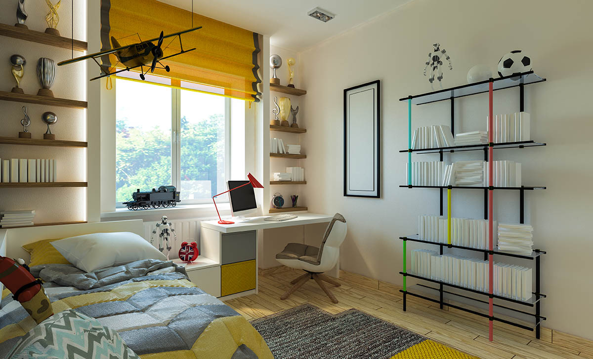 Продумайте места для коллекций и наград ребенка. Источник: Podsolnukh / Shutterstock / FOTODOM