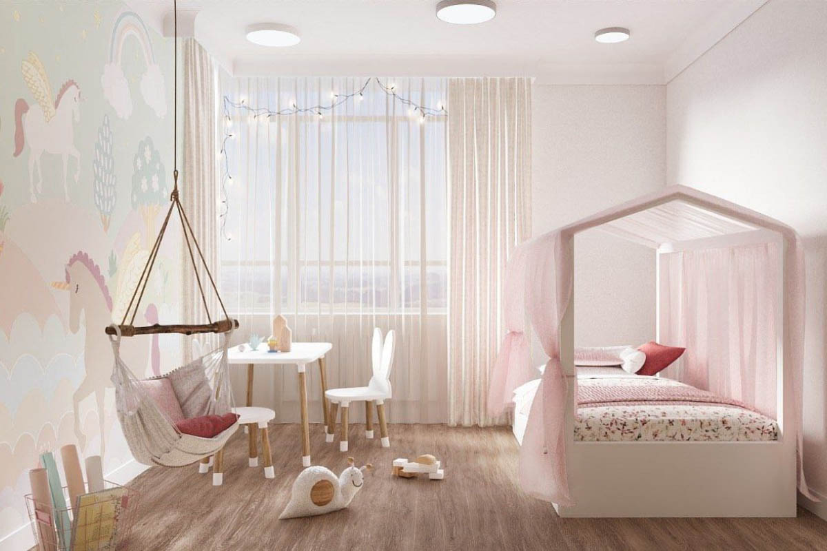 Фотообои хорошо смотрятся, если основные оттенки поддерживают другие элементы интерьера. Источник: архив Татьяны Зобовой