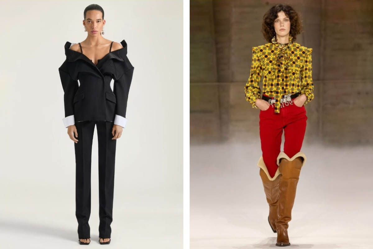 Модельеры стилизуют брюки-легинсы эффектно и авангардно. Фото 1 — Givenchy, фото 2 — Chloe. Источник: givenchy.com, theblueprint.ru