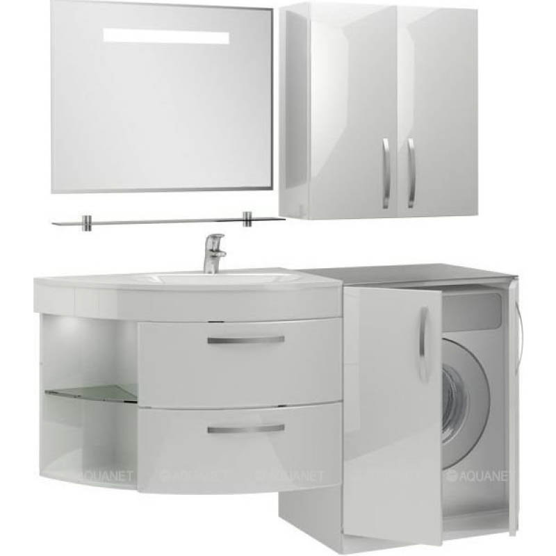 Машинку прячут в шкаф, чтобы создать минималистичный интерьер. Источник: aquanet.ru