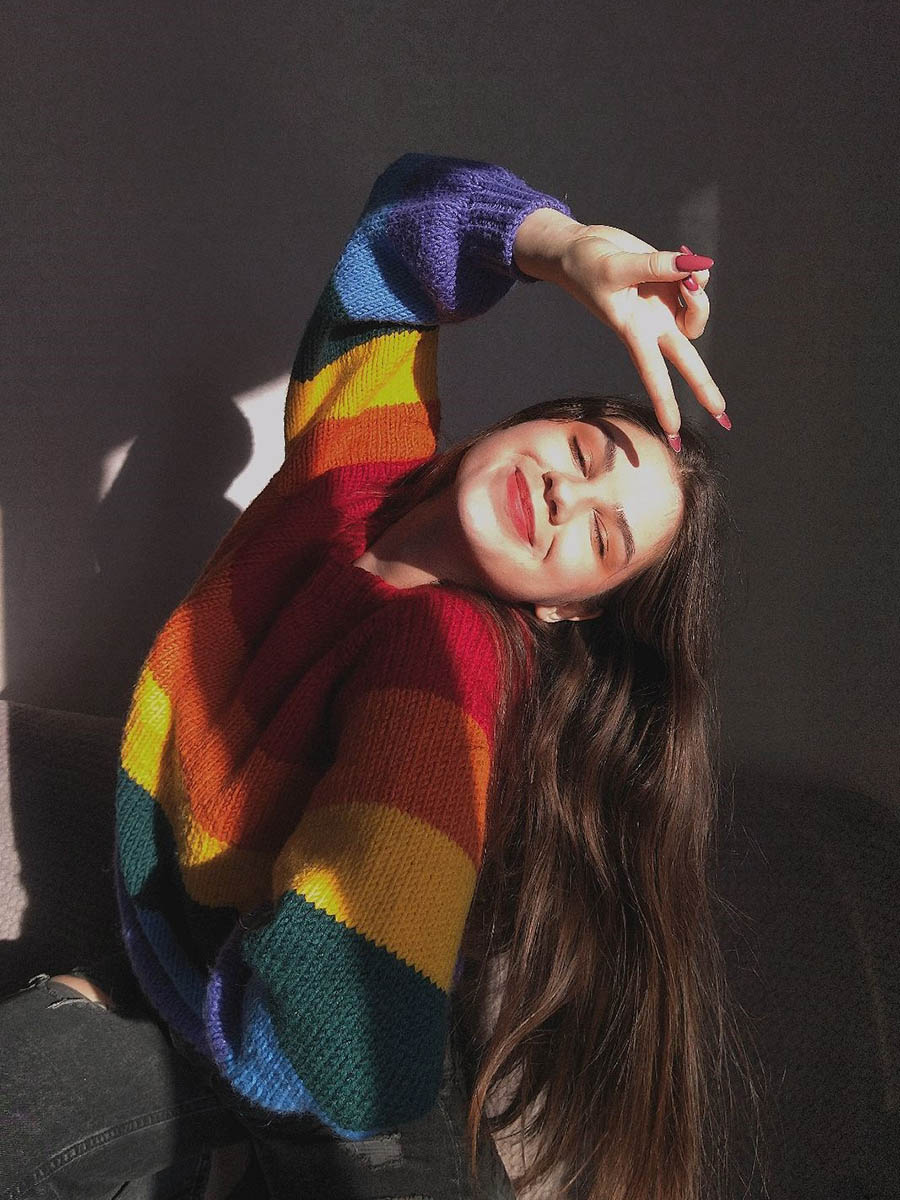 Правильно связанный свитер не отличить от магазинного, только сидит лучше. Источник: личный архив Карины Перовой