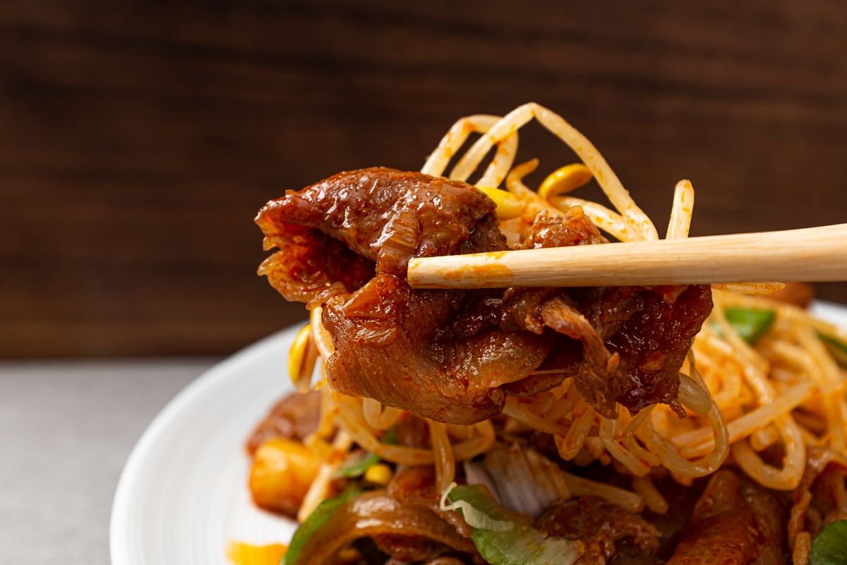 паста и свинина 