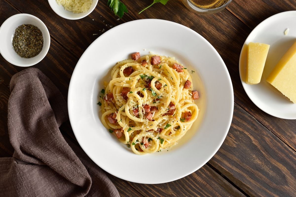карбонара с беконом