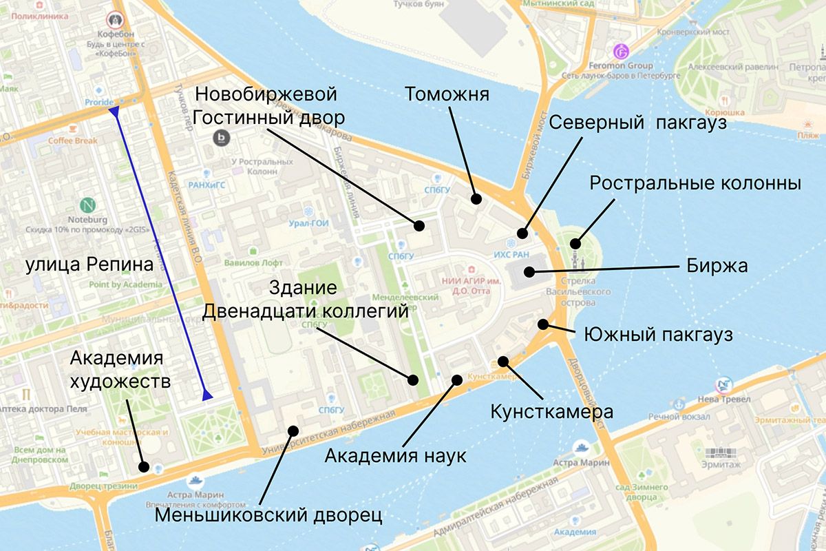 Стрелка Биржа Колонны